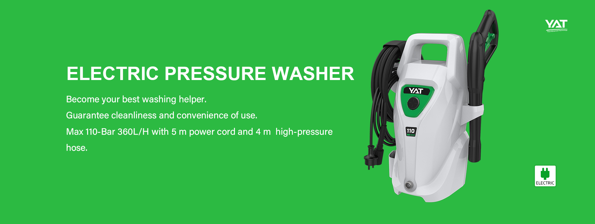 110Bar High Pressure Washers